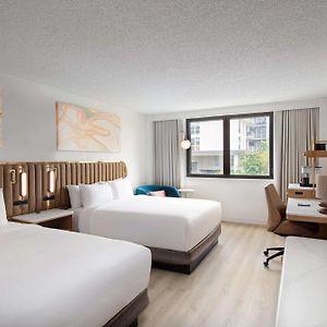 Two Double Beds Poolside